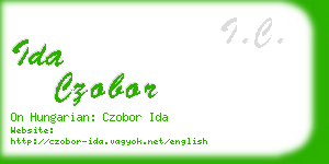 ida czobor business card